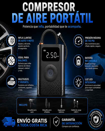 Compresor de Aire Portatil IMPORTADO USA ENVIO GRATIS