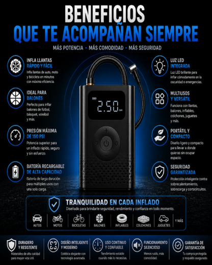 Compresor de Aire Portatil IMPORTADO USA ENVIO GRATIS