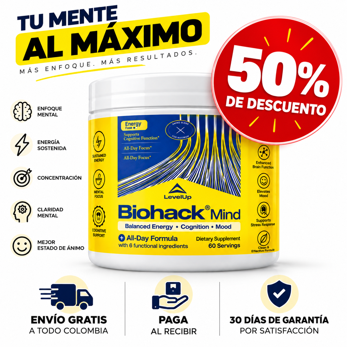BioHack Mind Claridad para tus días. Energía para avanzar.