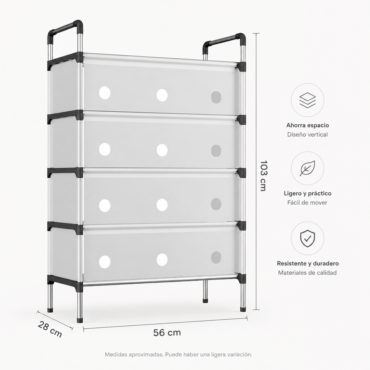 Zapatero Premium de 6 Niveles™ | Organiza hasta 30 Pares + Guía Premium de Organización de hogar en menos de 15 minutos
