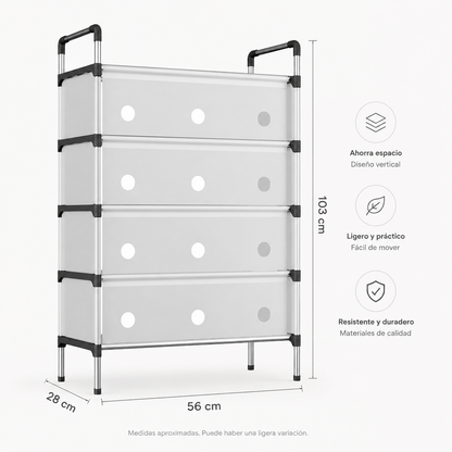 Zapatero Premium de 6 Niveles™ | Organiza hasta 30 Pares + Guía Premium de Organización de hogar en menos de 15 minutos