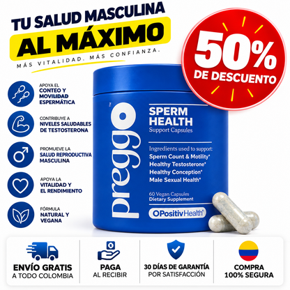 Preggo™ Fórmula Avanzada para la Salud Reproductiva y Vitalidad Masculina