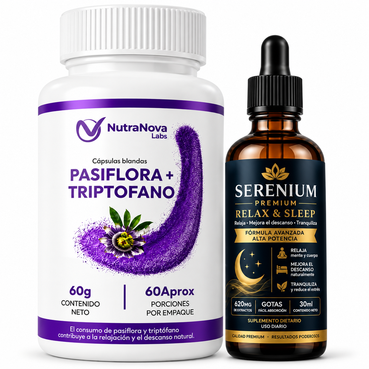 Triptófano + Pasiflora  – Fórmula de Relajación y Descanso Natural