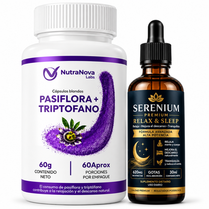Triptófano + Pasiflora  – Fórmula de Relajación y Descanso Natural