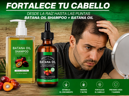 COMBO Anti caida Aceite y shampoo de batana + Guia de REGALO para evitar la caida prematura del cabello.
