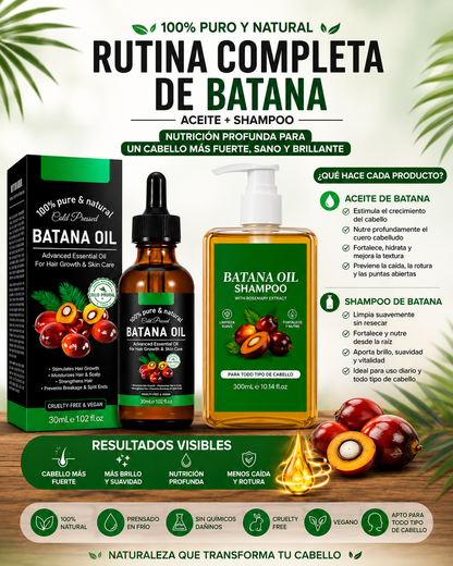 COMBO Anti caida Aceite y shampoo de batana + Guia de REGALO para evitar la caida prematura del cabello.