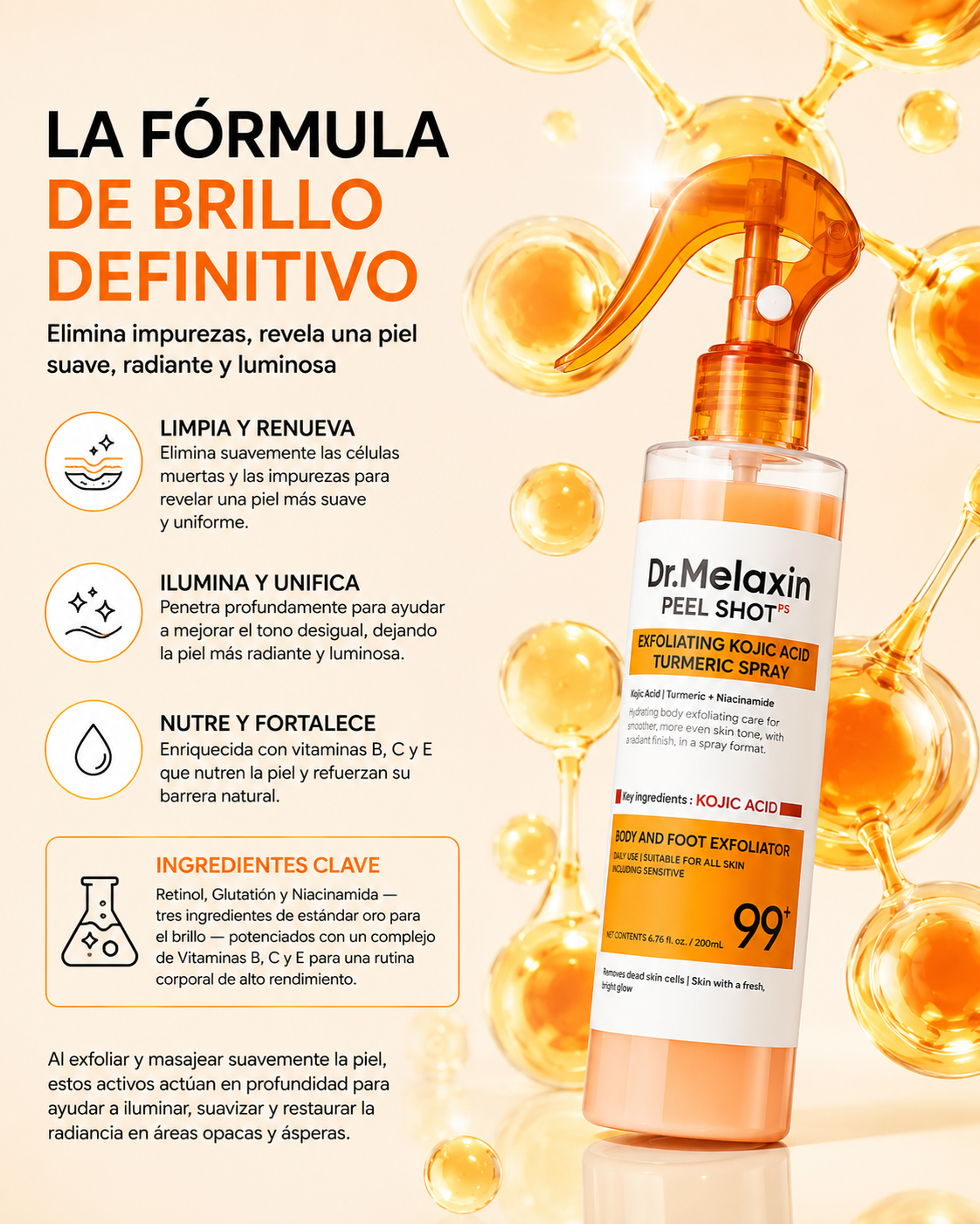 Dr Melaxin exfoliante Top 100% ORIGINAL IMPORTADO USA