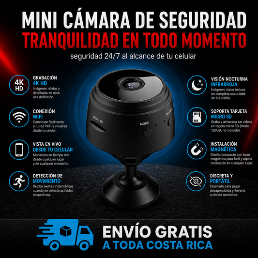 Mini cámara espía de máxima seguridad 4K HD IMPORTADA USA