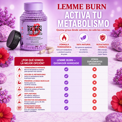 Lemme Burn Activa tu metabolismo de forma 100% natural IMPORTADO USA